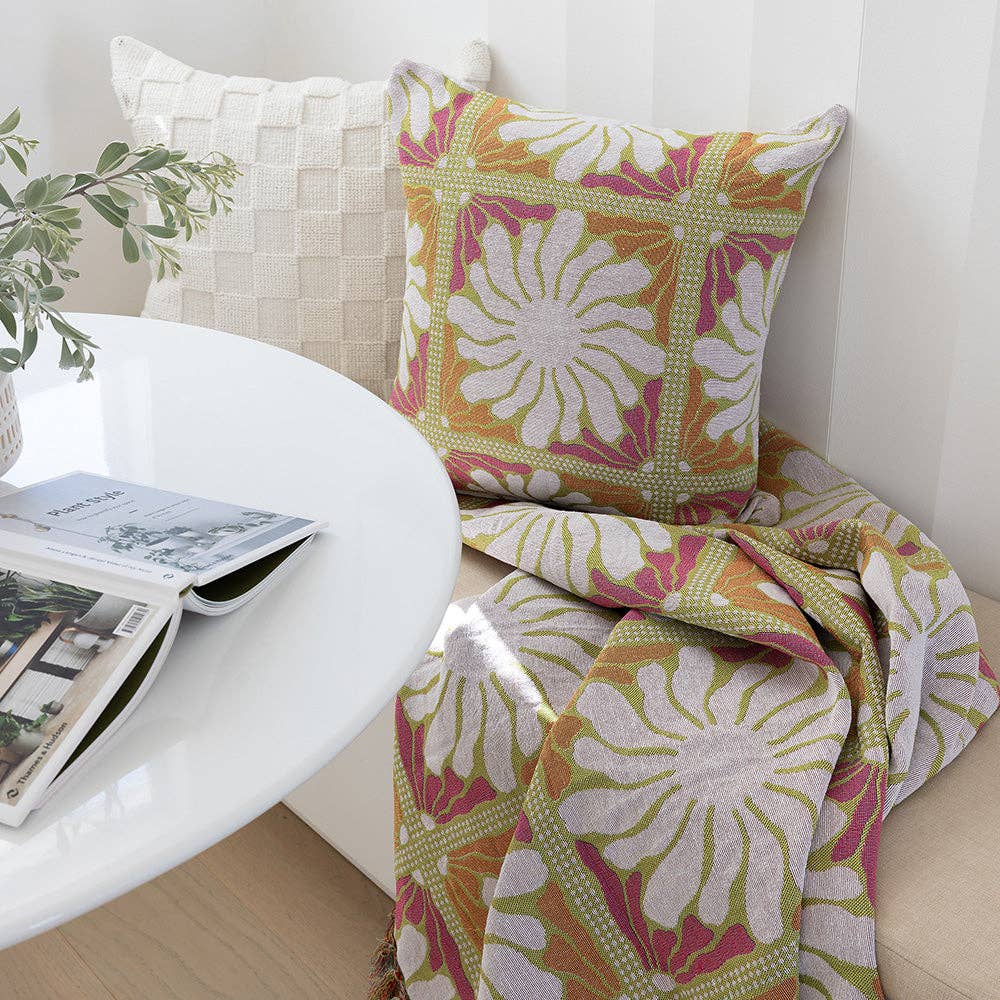Zinnia Throw Blanket: Sorbet