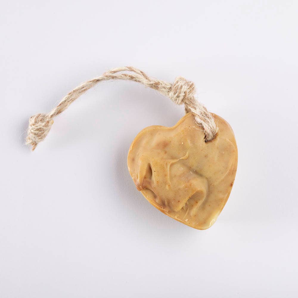 Heart Shaped Soap: Rose geranium & cederwood