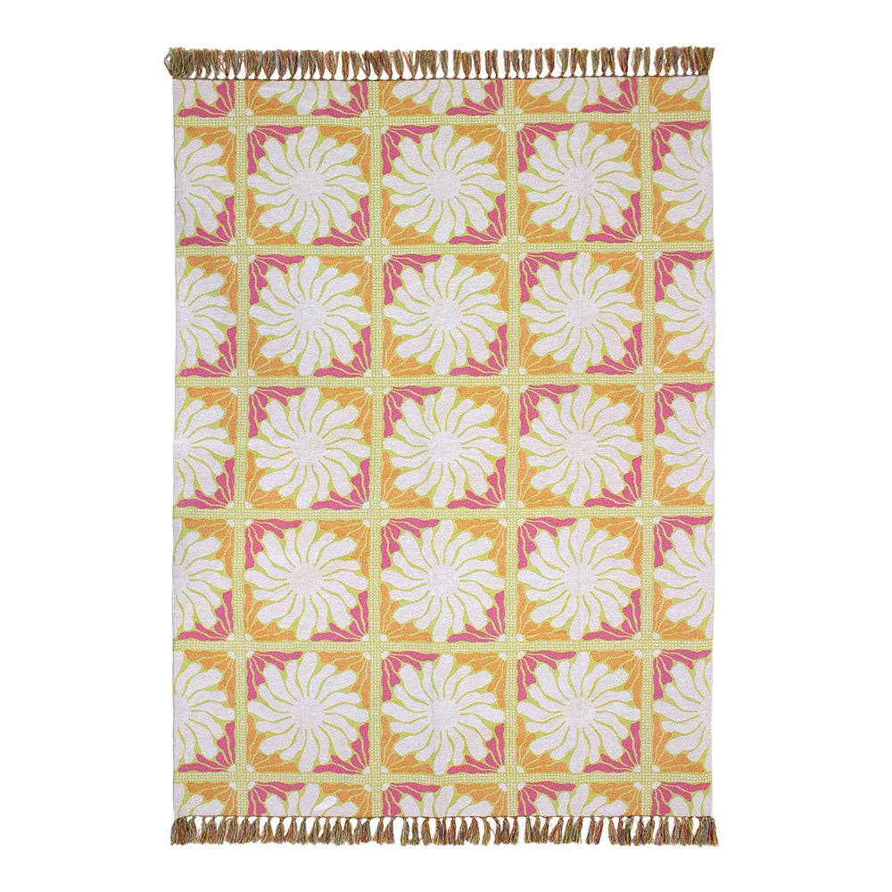 Zinnia Throw Blanket: Sorbet