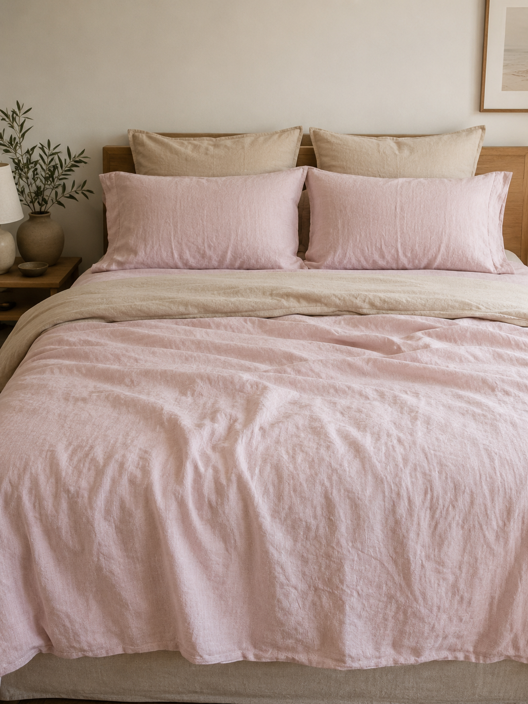 Two-Tone Linen Doona Cover