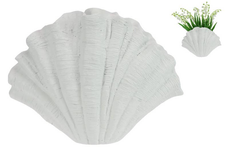 White Shell Shape Vase