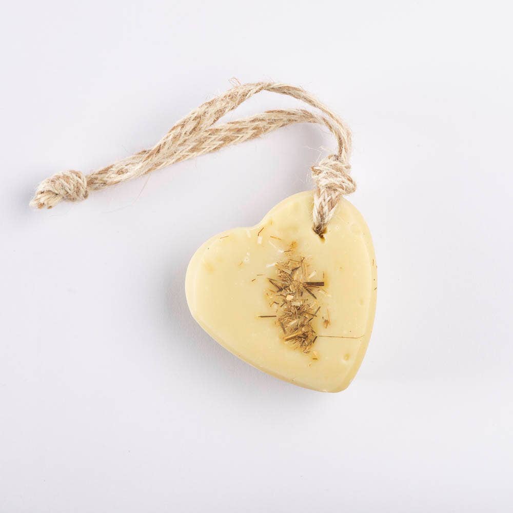 Heart Shaped Soap: Rose geranium & cederwood