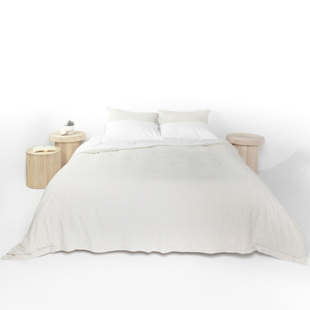 'Natural Stripe' Quilt Cover Set