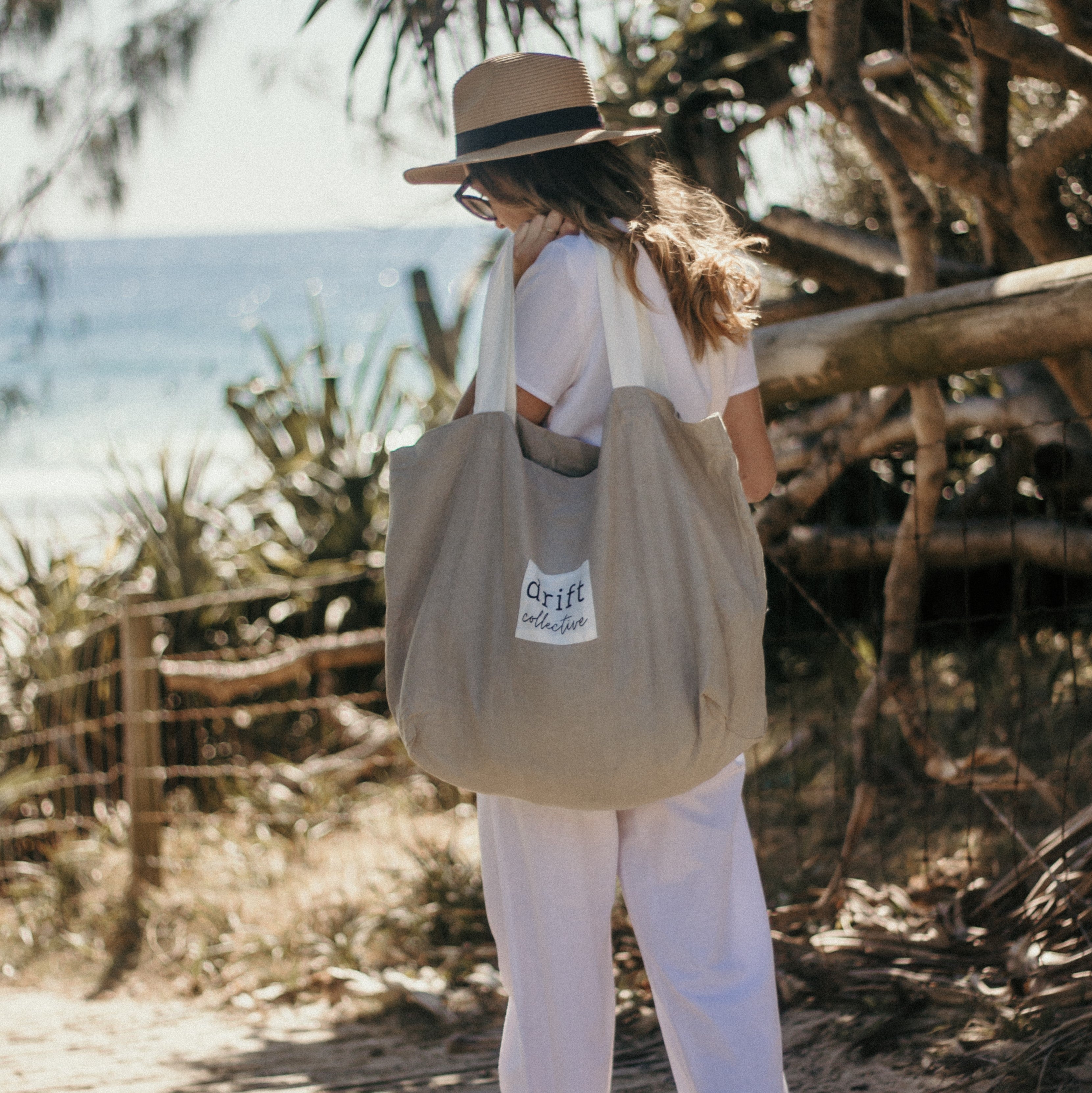 Nude Linen Tote