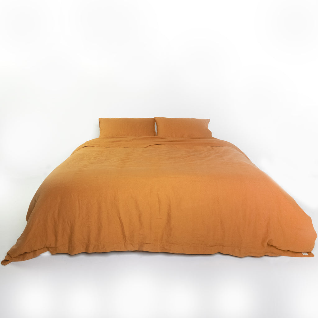 Tobacco Linen Sheet Set